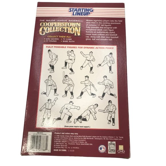 Vintage 1996 Hasbro Starting Lineup Cooperstown Collection Babe Ruth 13136 New - Picture 2 of 12